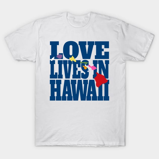 Love Lives in Hawaii T-Shirt by DonDota